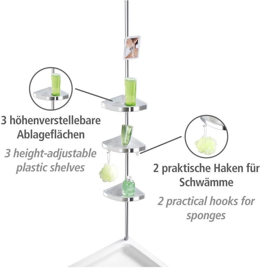 Wenko Telescooprek Premium 3 plateaus 1 spiegel - Foto 4