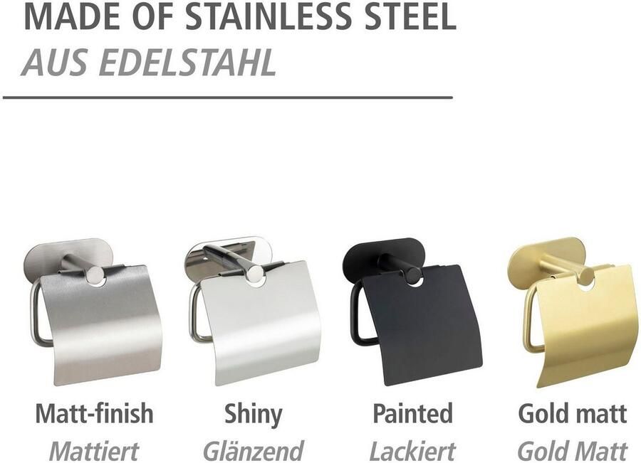 Wenko Toiletrolhouder Turbo-Loc met deksel bevestigen zonder boren - Foto 7