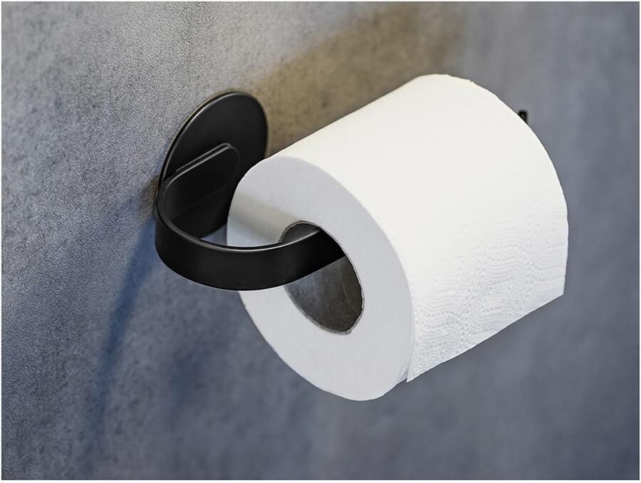 Wenko Toiletrolhouder Turbo-Loc model Bivio van aluminium bevestiging zonder boren - Foto 4