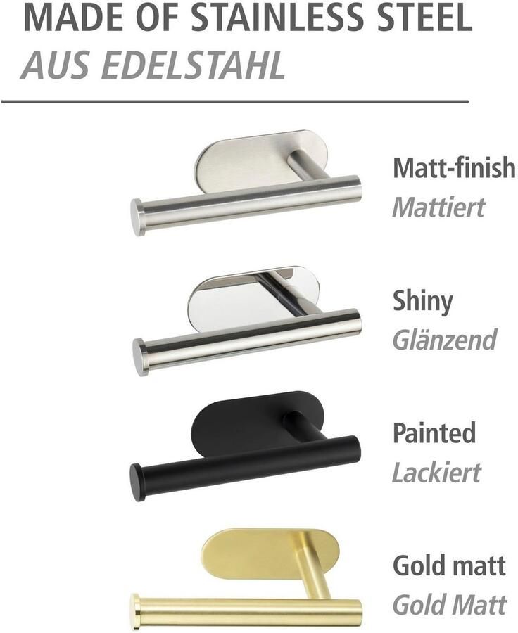 Wenko Toiletrolhouder Turbo-Loc Orea Bevestigen zonder boren - Foto 4