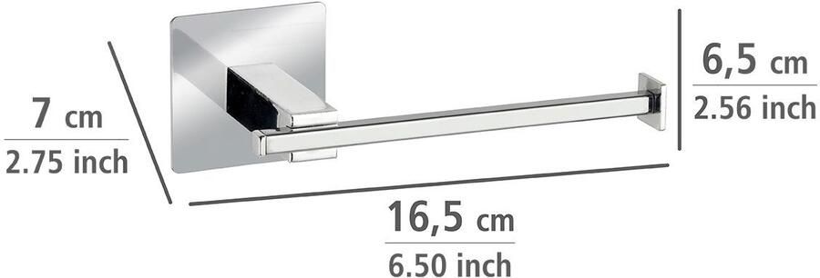 Wenko Toiletrolhouder Turbo-Loc Quadro (1 stuk) - Foto 6