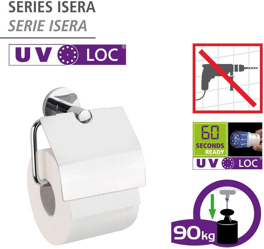 Wenko Toiletrolhouder UV-Loc Isera Bevestigen zonder boren - Foto 6
