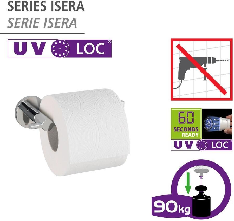 Wenko Toiletrolhouder UV-Loc Isera Bevestigen zonder boren - Foto 6