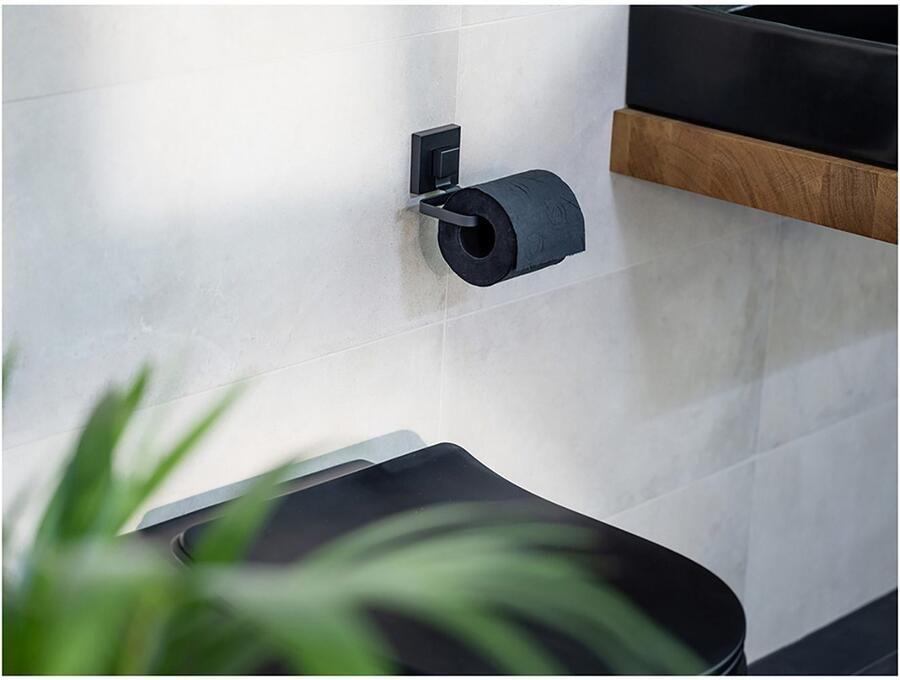 Wenko Toiletrolhouder Vacuum-Loc model Quadro van edelstaal bevestigen zonder boren - Foto 5