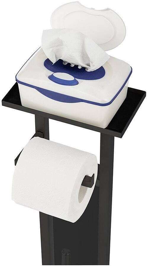 Wenko Toiletset Model Debar Standset met plank roestvrij staal bodemplaat van veiligheidsglas - Foto 5