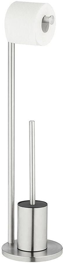 Wenko Toiletset Model Ferla Standset van roestvrij staal met toiletpapierhouder en toiletborstel - Foto 3