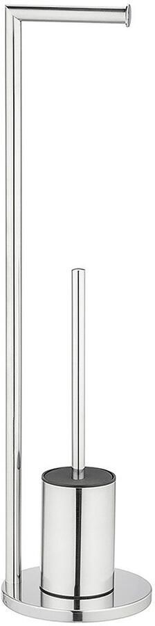 Wenko Toiletset Model Ferla Standset van roestvrij staal met toiletpapierrolhouder en toiletborstel - Foto 2