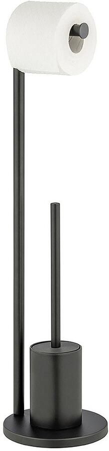 Wenko Toiletset Model Ferla Standset van staal met toiletpapierhouder en toiletborstel - Foto 3