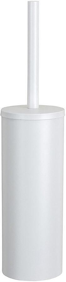 Wenko Toiletset Model Orea gesloten toiletborstelhouder van roestvrij staal vrijstaand