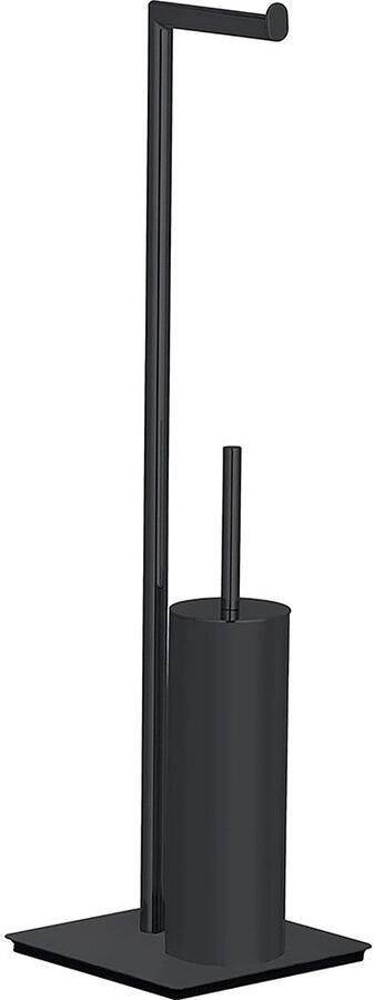 Wenko Toiletset Model Recco Standset staal met toiletpapierrolhouder en toiletborstel - Foto 6