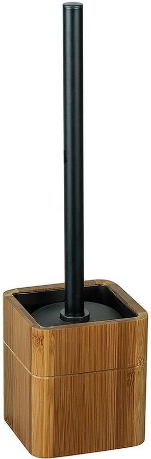 Wenko Toiletset Model Serro WC-borstelhouder van stevig bamboe met verwisselbare borstelkop - Foto 4