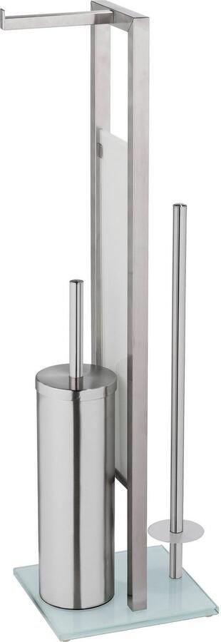 Wenko Toiletset Rivalta edelstaal met toiletpapier- en voorraadrollenhouder - Foto 5