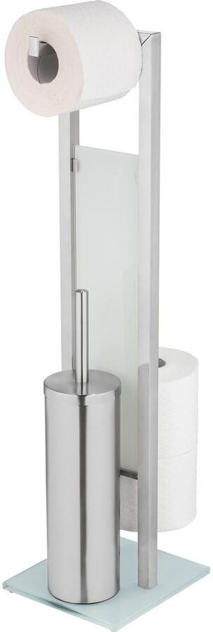 Wenko Toiletset Rivalta edelstaal met toiletpapier- en voorraadrollenhouder - Foto 6