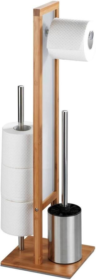 Wenko Toiletset Rivalta geïntegreerde toiletrolhouder en toiletborstelhouder (1 stuk) - Foto 5