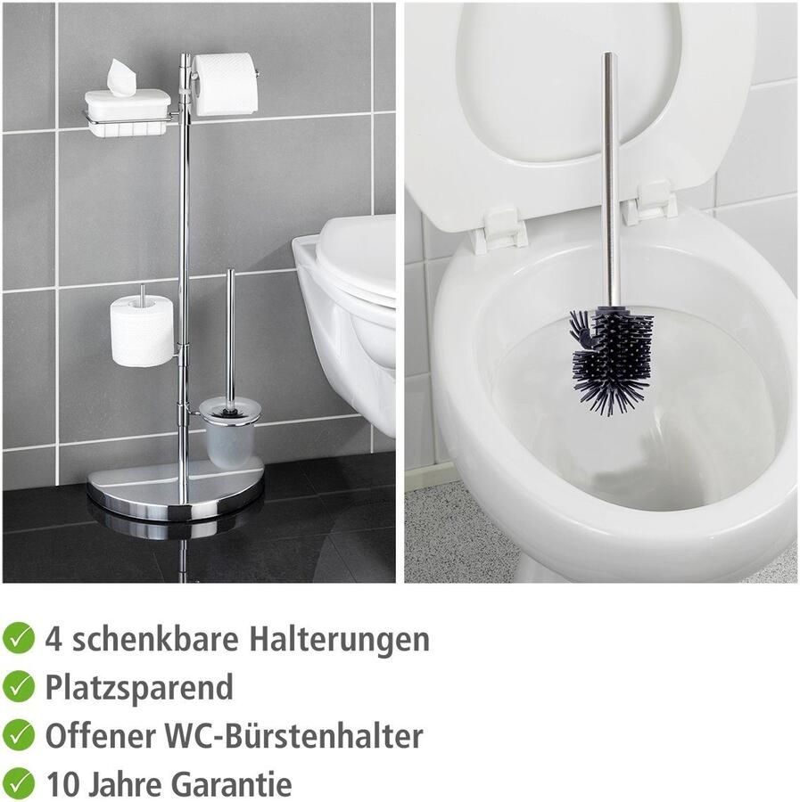 Wenko Toiletset Ruimtebesparend wonder met houder voor reserverollen en vochtige doekjes - Foto 3