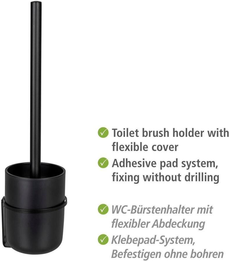 Wenko Toiletset Turbo-Loc Carpino zwart bevestigen zonder boren - Foto 5