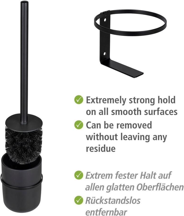 Wenko Toiletset Turbo-Loc Carpino zwart bevestigen zonder boren - Foto 6