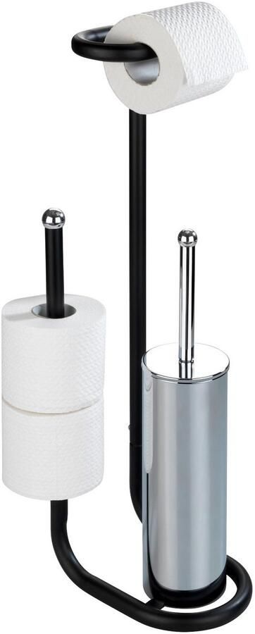 Wenko Toiletset Universalo geïntegreerde toiletrolhouder en toiletborstelhouder (1 stuk) - Foto 2