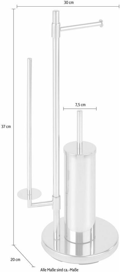 Wenko Toiletset Universalo geïntegreerde toiletrolhouder en toiletborstelhouder - Foto 4