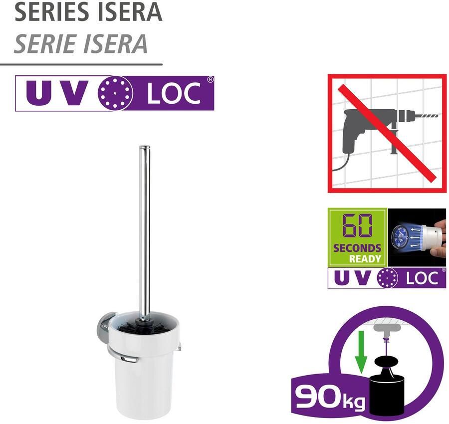 Wenko Toiletset UV-Loc Isera bevestigen zonder boren met uv-loc - Foto 5