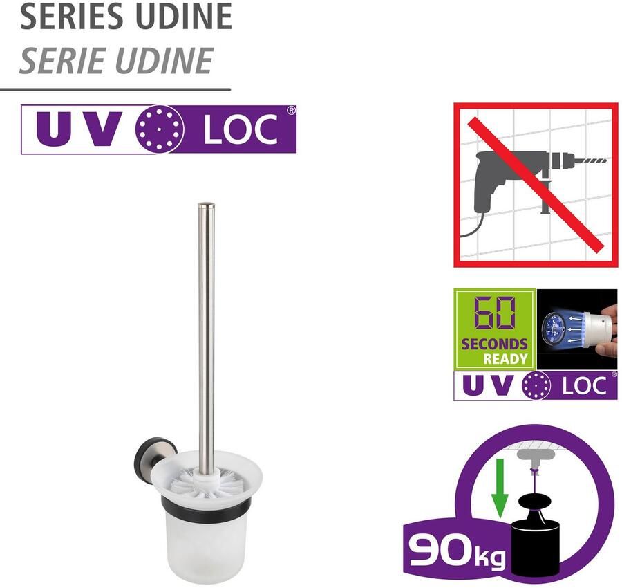 Wenko Toiletset UV-Loc Udine bevestigen zonder boren - Foto 5