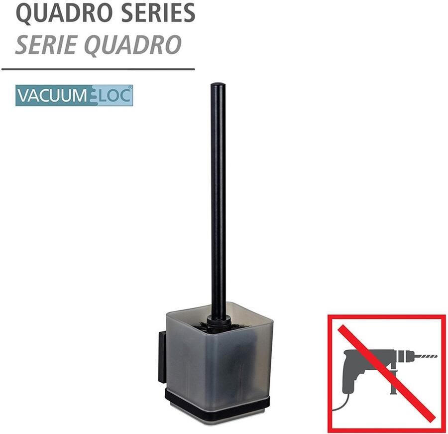 Wenko Toiletset Vacuum-Loc model Quadro WC-borstelhouder met toiletborstel voor wandbevestiging zonder boren - Foto 2