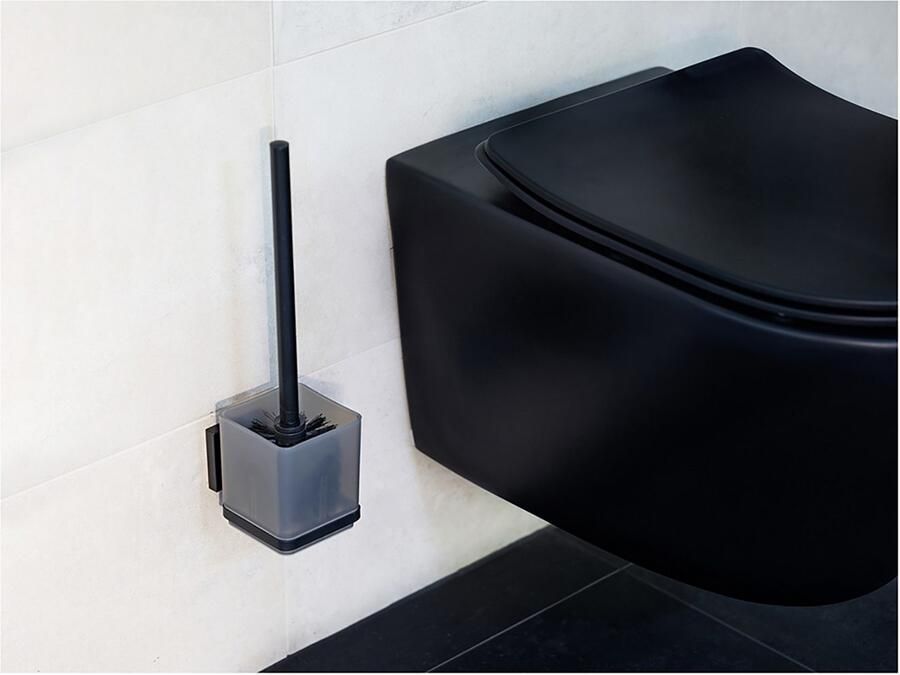 Wenko Toiletset Vacuum-Loc model Quadro WC-borstelhouder met toiletborstel voor wandbevestiging zonder boren - Foto 6