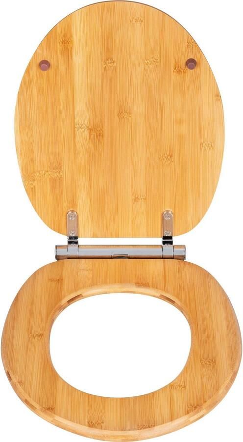 Wenko Toiletzitting Bambusa uit bamboe met afschakelautomaat vochtbestendig - Foto 6