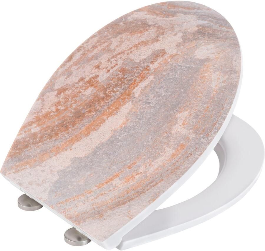 Wenko Toiletzitting Canyon met reliëf van antibacteriële duroplast - Foto 5