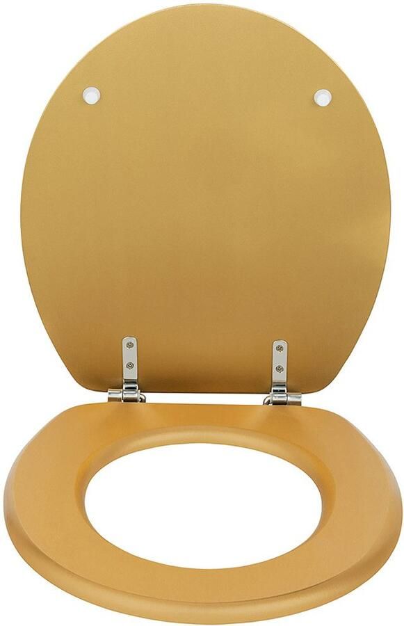 Wenko Toiletzitting Model Aldeno van mdf met roestvrijstalen bevestiging geschikt voor spoelkast - Foto 5