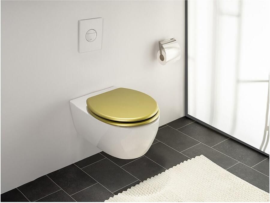 Wenko Toiletzitting Model Aldeno van mdf met roestvrijstalen bevestiging geschikt voor spoelkast - Foto 3