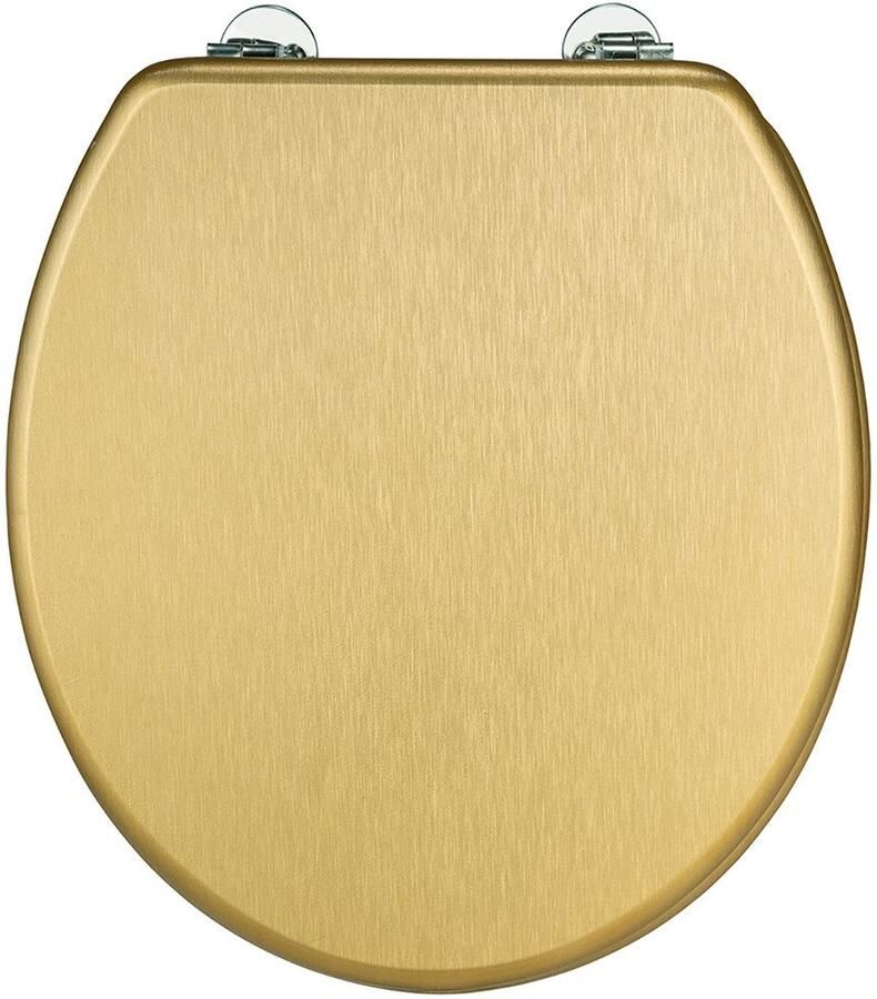 Wenko Toiletzitting Model Aldeno van mdf met roestvrijstalen bevestiging geschikt voor spoelkast - Foto 2
