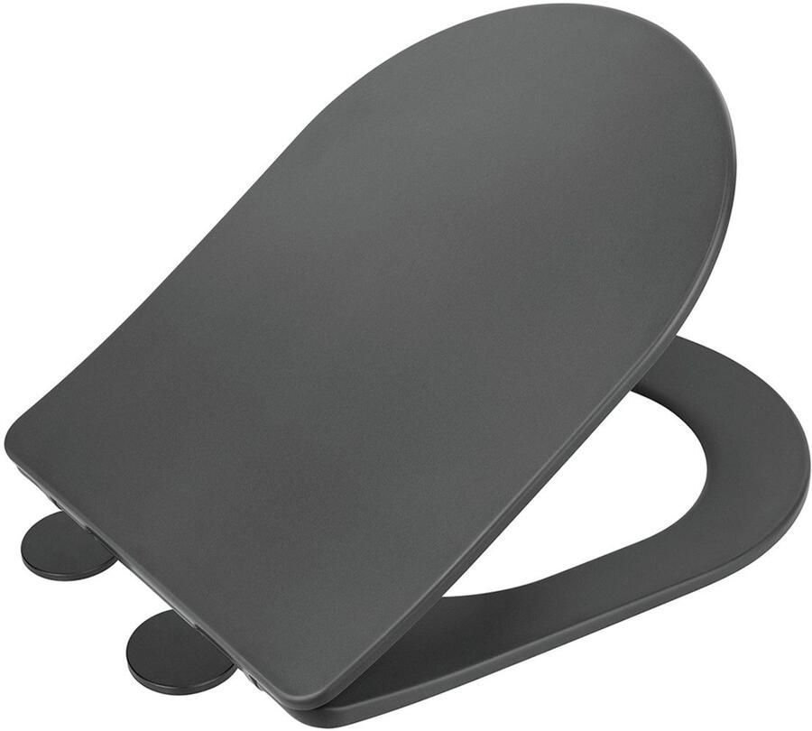 Wenko Toiletzitting Model Galati van duroplast ultraflauw d-vorm met afdaalautomatiek - Foto 5