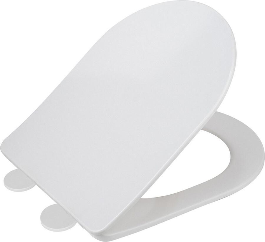 Wenko Toiletzitting Model Galati van duroplast ultraflauw d-vorm met afdaalautomatiek - Foto 5