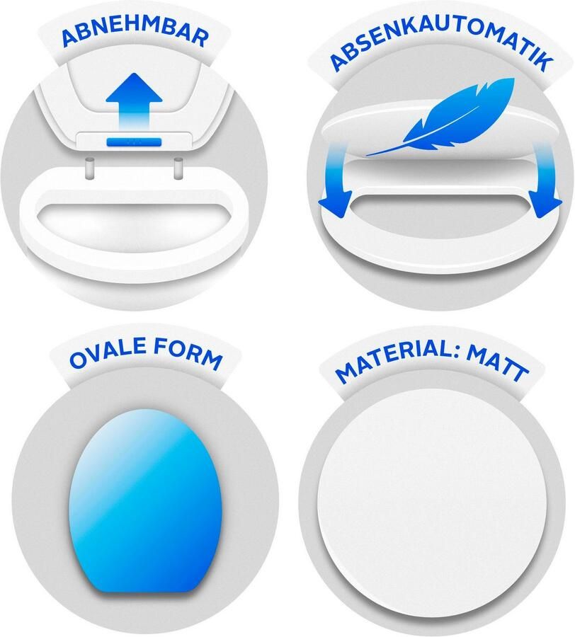 Wenko Toiletzitting Morra antraciet mat van massief mdf vochtbestendig - Foto 2