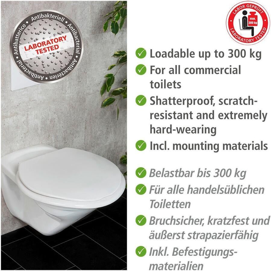 Wenko Toiletzitting Torino XXL extra breed belastbaar tot 300 kg