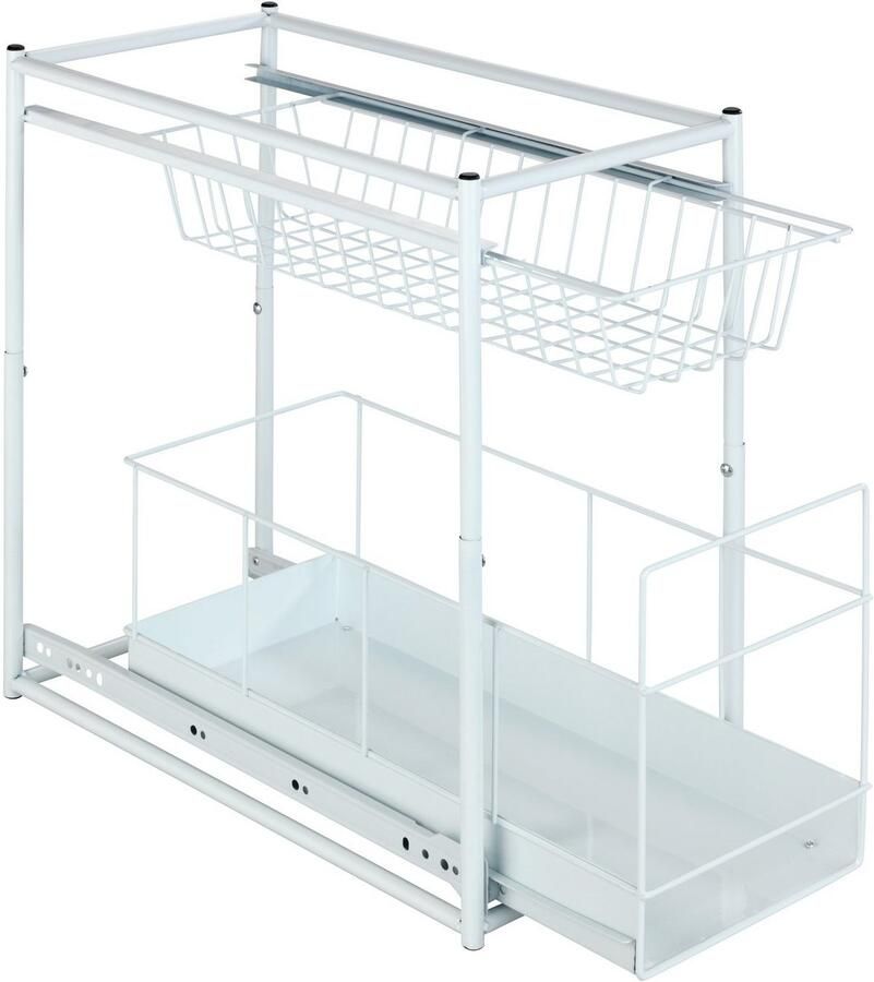 Wenko Uittrekplank Model Wanja voor meer bergruimte 2 vakken eenvoudige inbouw in keukenkasten - Foto 2