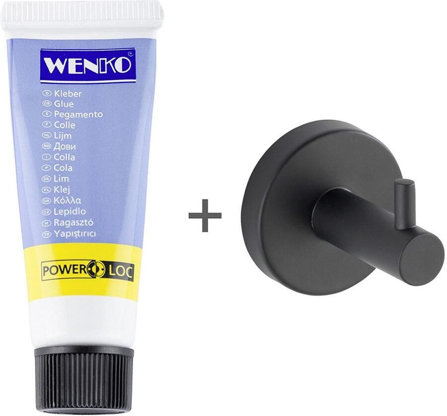 Wenko Wandhaak Model Bosio incl. power-loc lijm voor badkamer en huishouden bevestiging zonder boren (set) - Foto 2