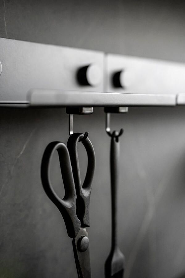 Wenko Wandhaak Model Jet magnetische haken voor de keuken zonder boren industriële stijl (6 stuks) - Foto 8