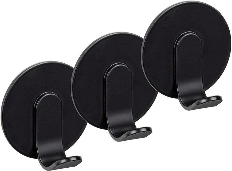 Wenko Wandhaak Turbo-Loc model Uno Bivio Plakhaak van aluminium voor badkamer en gasten-WC bevestiging zonder boren (set 3 stuks) - Foto 8