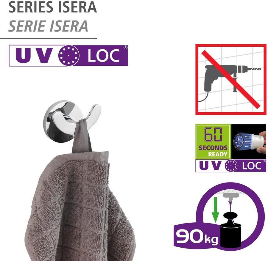 Wenko Wandhaak UV-Loc Isera - Foto 4