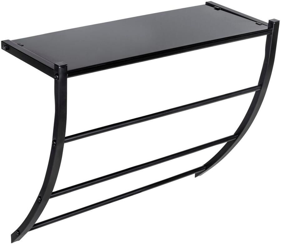 Wenko Wandplank Tarderia met glazen plank en 3 handdoekstangen - Foto 5