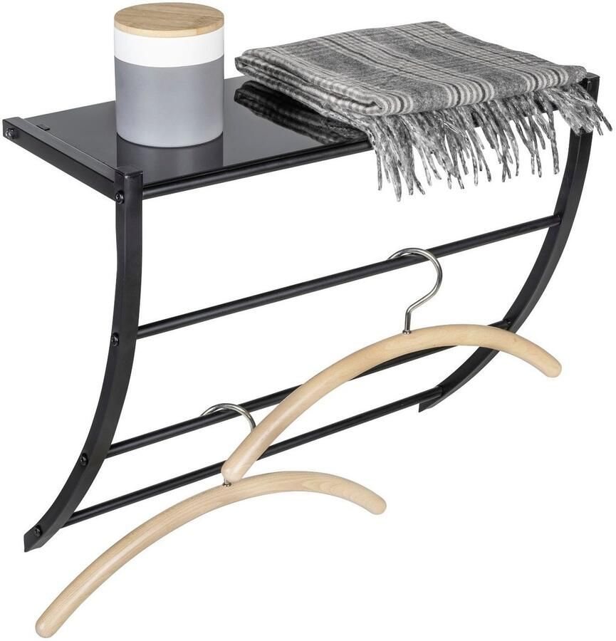 Wenko Wandplank Tarderia met glazen plank en 3 handdoekstangen - Foto 3