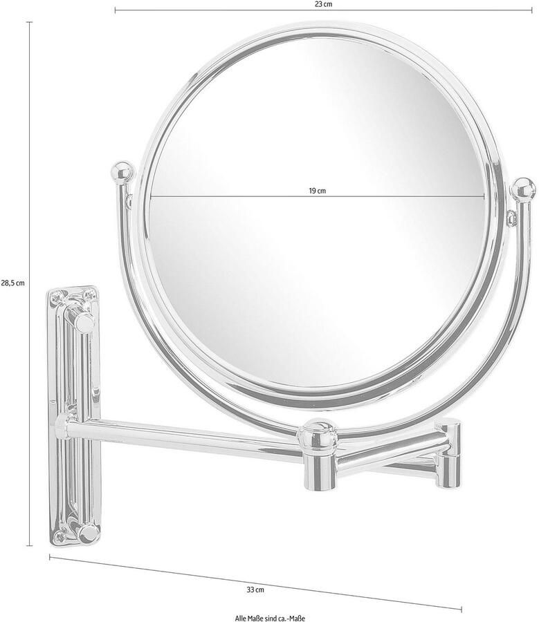 Wenko Wandspiegel Deluxe vijfvoudige vergroting