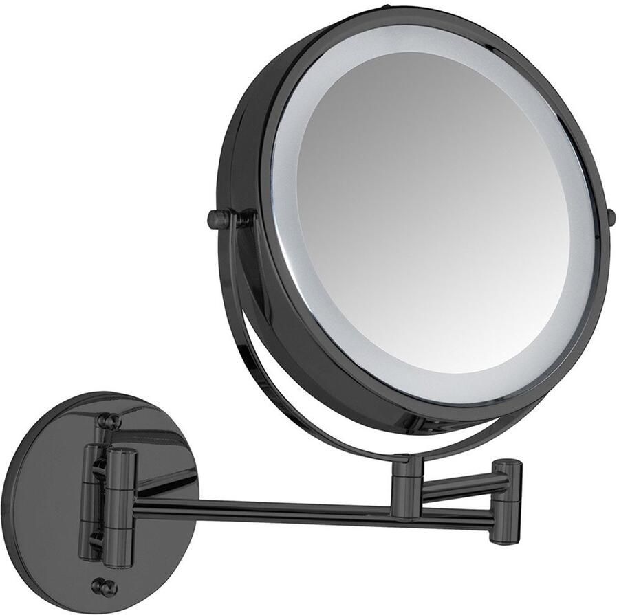 Wenko Wandspiegel Power-Loc LED model Lumi Cosmetic mirror met verlichting 5x vergroting zonder boren - Foto 5