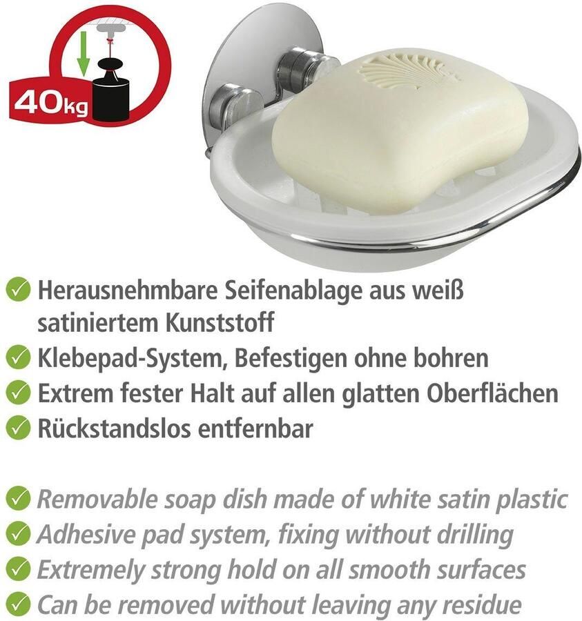 Wenko Zeepbakje Turbo-Loc Bevestigen zonder boren (set) - Foto 3