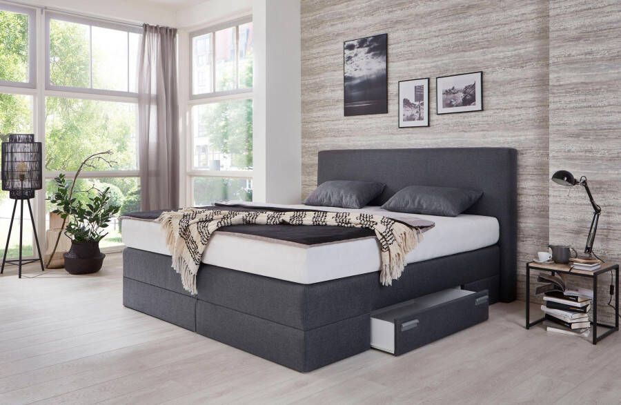 Westfalia Polsterbetten Boxspring met lades en sierkussens