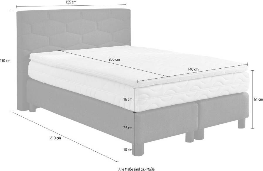 Westfalia Polsterbetten Boxspring naar keuze met topmatras