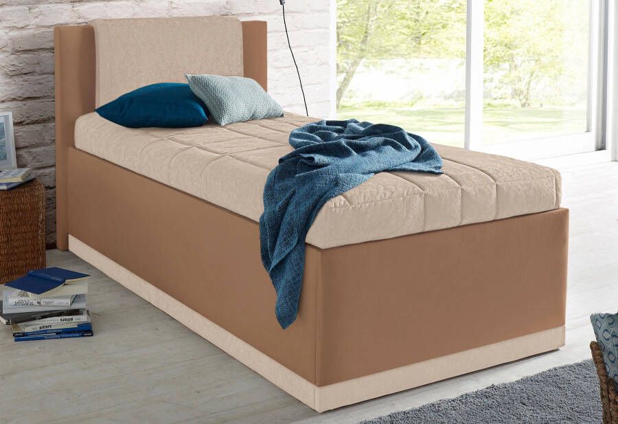 Westfalia Polsterbetten Gestoffeerd bed met bedkist en sprei
