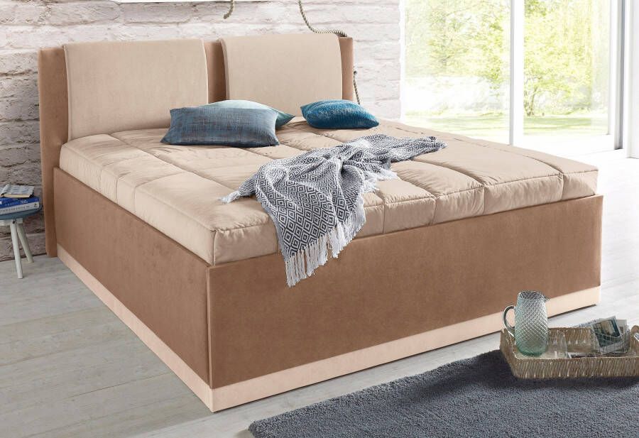 Westfalia Polsterbetten Gestoffeerd bed met bedkist en sprei